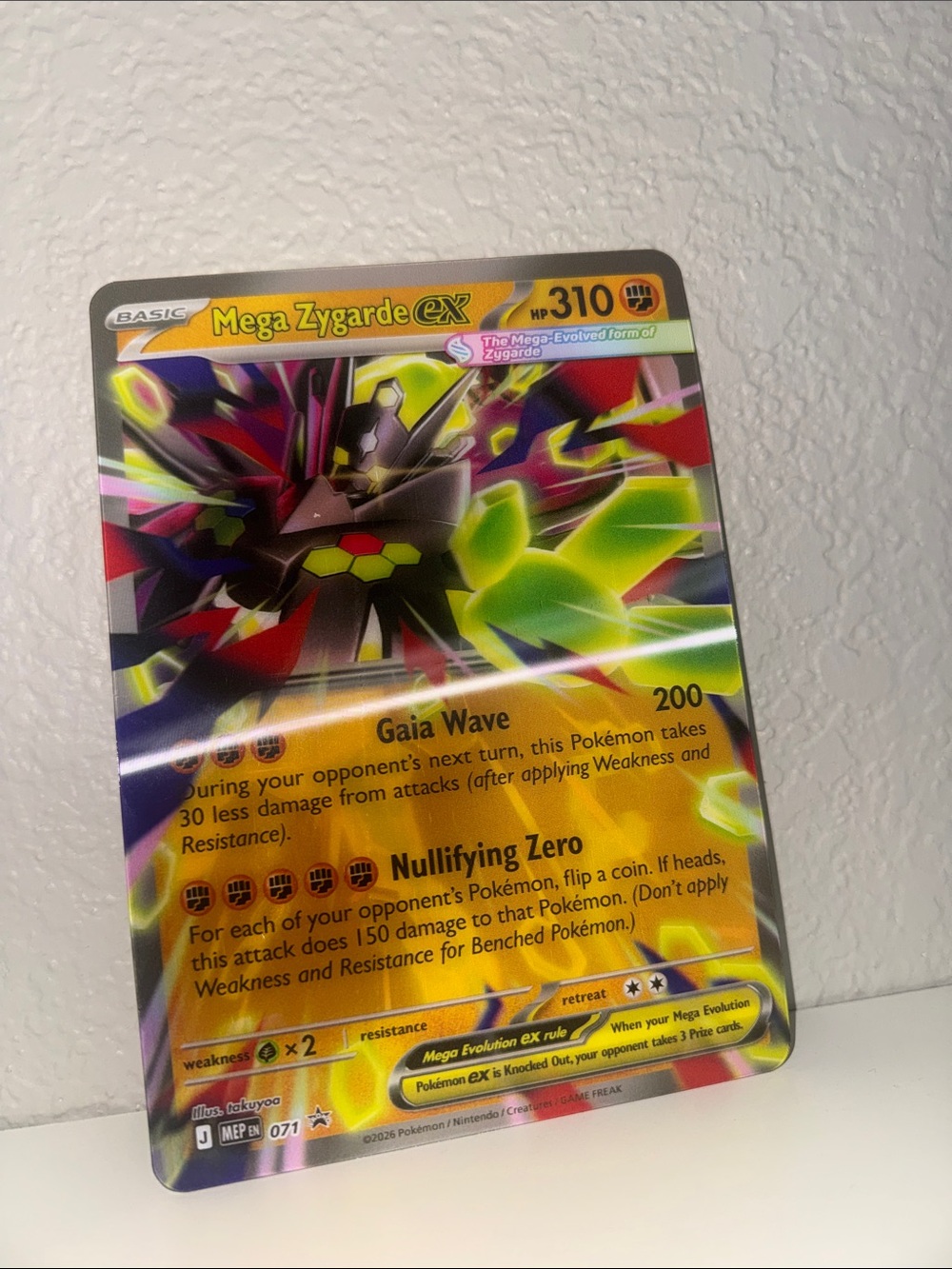 Pokémon Perfect Order TCG Mega Zygarde Ex 071 Promo Oversized Jumbo Card